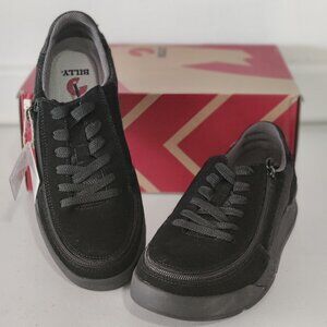 NEW Billy Footwear Mens Sneaker Low Top Zip Up Black Adaptive Size 8.5 M BY467